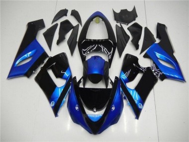 ABS 2005-2006 Blue Black Kawasaki ZX6R Motorcycle Fairing Kits UK