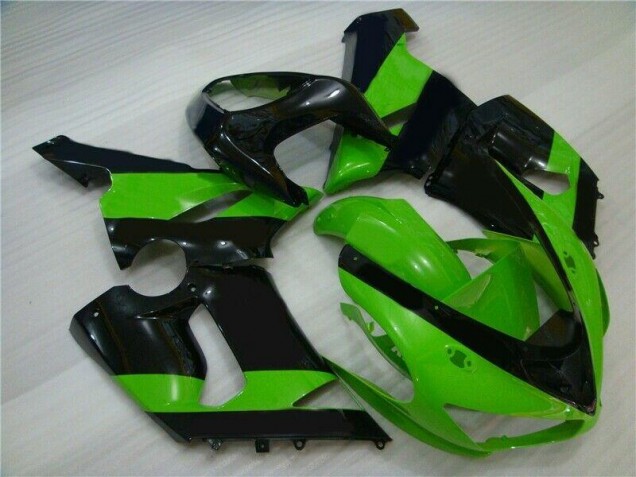 ABS 2005-2006 Green Black Kawasaki ZX6R Motorbike Fairing UK