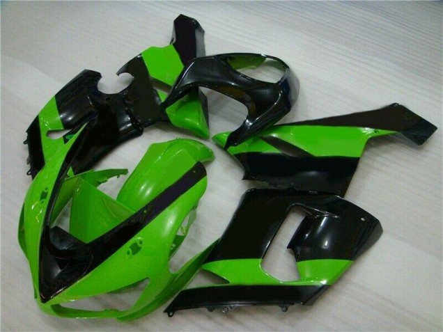 ABS 2005-2006 Green Black Kawasaki ZX6R Motorbike Fairing UK