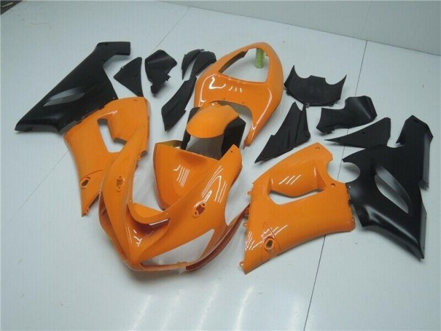 ABS 2005-2006 Orange Black Kawasaki ZX6R Bike Fairings UK