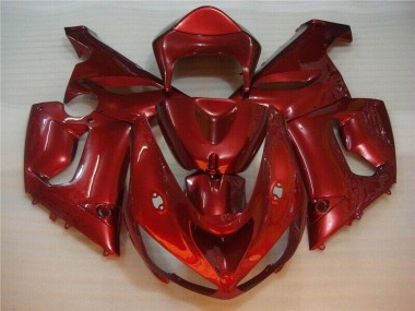 ABS 2005-2006 Red Kawasaki ZX6R Bike Fairing UK