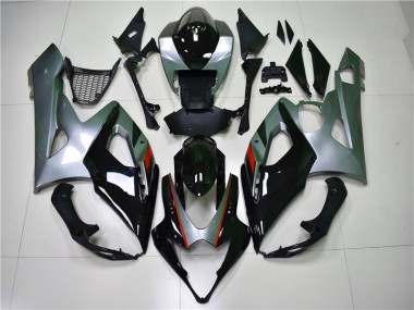 ABS 2005-2006 Black Silver Suzuki GSXR 1000 Motorcycle Fairing Kit UK