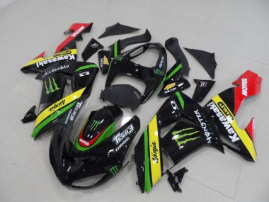 ABS 2006-2007 Black Yellow Monster Kawasaki ZX10R Motorcycle Replacement Fairings UK