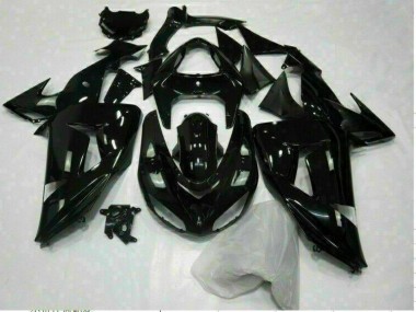 ABS 2006-2007 Glossy Black Kawasaki ZX10R Motorcycle Replacement Fairings UK