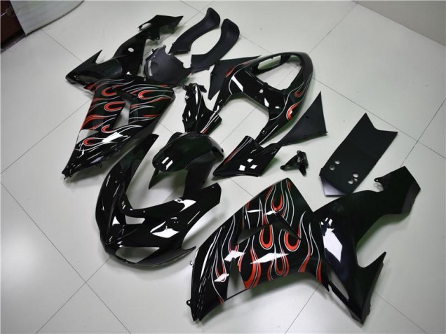 ABS 2006-2007 Black Grey Red Kawasaki ZX10R Motorbike Fairing UK