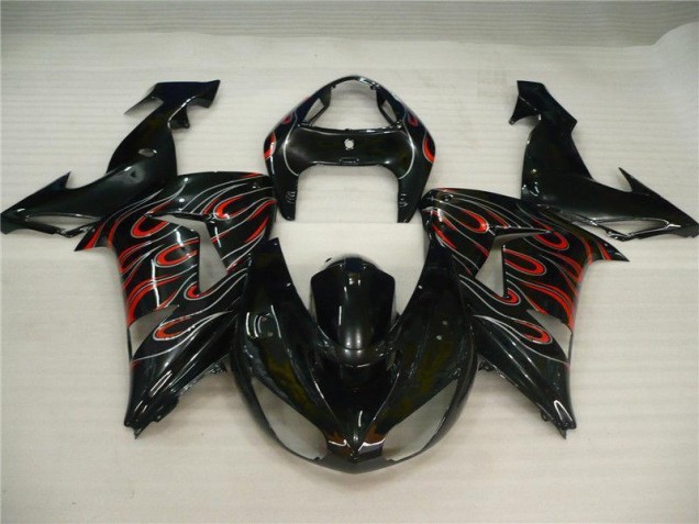 ABS 2006-2007 Black Grey Red Kawasaki ZX10R Motorbike Fairing UK