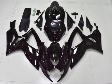 ABS 2006-2007 Glossy Black Suzuki GSXR 600/750 Bike Fairing UK