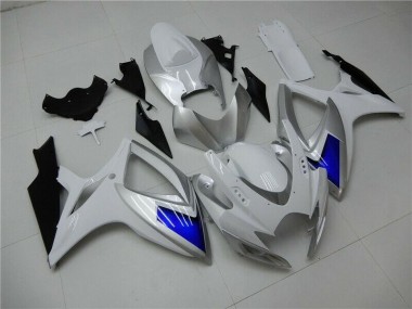 ABS 2006-2007 White Blue Suzuki GSXR 600/750 Motorcylce Fairings UK