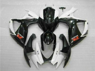 ABS 2006-2007 White Black Suzuki GSXR 600/750 Motorcycle Fairings Kit UK