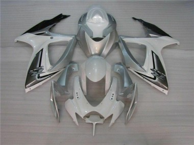 ABS 2006-2007 White Silver Suzuki GSXR 600/750 Motorcycle Fairing UK