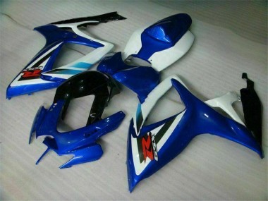 ABS 2006-2007 Blue White Suzuki GSXR 600/750 Bike Fairings UK