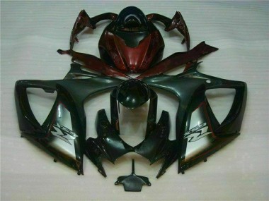 ABS 2006-2007 Black Red Suzuki GSXR 600/750 Motorcycle Fairings UK