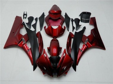 ABS 2006-2007 Red Black Yamaha YZF R6 Bike Fairings UK