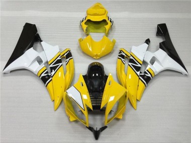 ABS 2006-2007 Yellow White Black Yamaha YZF R6 Motorbike Fairing Kits UK