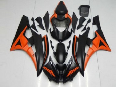 ABS 2006-2007 Orange Black Yamaha YZF R6 Bike Fairings UK