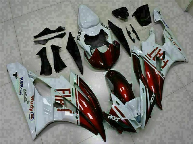 ABS 2006-2007 Brown White Yamaha YZF R6 Motorcycle Fairing Kit UK