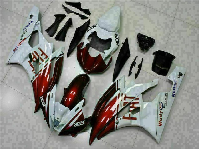 ABS 2006-2007 Brown White Yamaha YZF R6 Motorcycle Fairing Kit UK