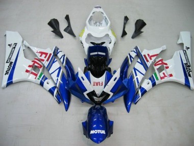 ABS 2006-2007 Blue White Motul Red Fiat Yamaha YZF R6 Motorcycle Fairings Kits UK