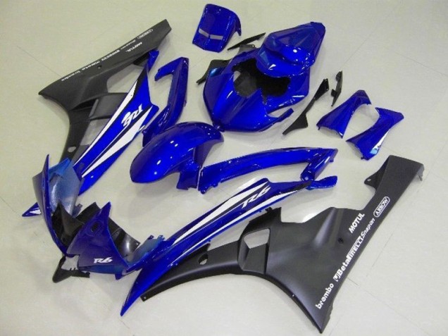 ABS 2006-2007 Blue Black Yamaha YZF R6 Motorcyle Fairings UK