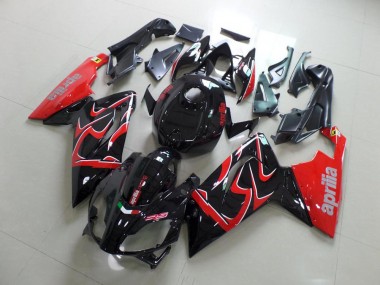 ABS 2006-2011 Black and Red Aprilia RS125 Motor Fairings UK