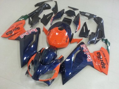 ABS 2006-2011 Orange and Dark Blue Aprilia RS125 Bike Fairing UK