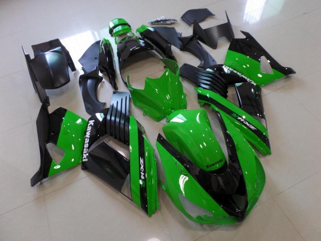 ABS 2006-2011 Green and Black Kawasaki ZX14R ZZR1400 Bike Fairing Kit UK