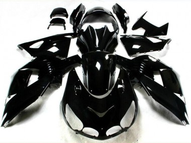 ABS 2006-2011 Glossy Black Kawasaki ZX14R ZZR1400 Motorbike Fairing UK