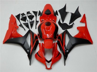 ABS 2007-2008 Black Red Honda CBR600RR Motorcycle Fairing Kit UK