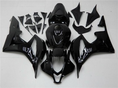 ABS 2007-2008 Glossy Black Honda CBR600RR Bike Fairings UK