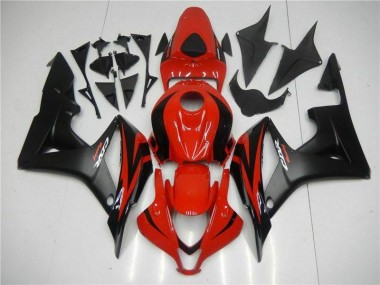 ABS 2007-2008 Black Red Honda CBR600RR Motor Bike Fairings UK