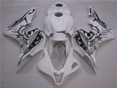 ABS 2007-2008 Black White Honda CBR600RR Replacement Motorcycle Fairings UK