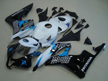 ABS 2007-2008 White Black Blue Honda CBR600RR Bike Fairing UK