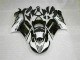 ABS 2007-2008 Black White Kawasaki ZX6R Bike Fairings UK