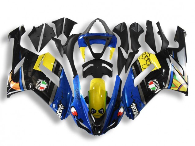 ABS 2007-2008 Blue Shark Kawasaki ZX6R Replacement Motorcycle Fairings UK