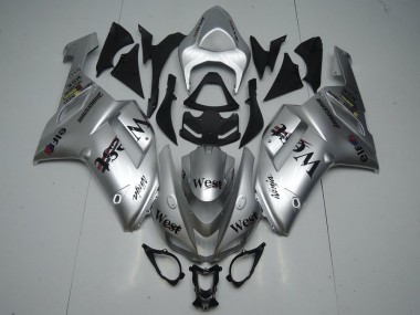 ABS 2007-2008 Silver West Kawasaki ZX6R Replacement Fairings UK