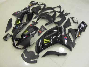 ABS 2007-2008 Black Monster Kawasaki ZX6R Motorcylce Fairings UK