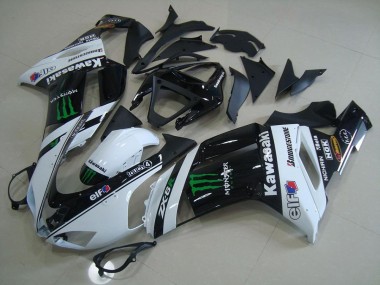 ABS 2007-2008 White Monster Kawasaki ZX6R Motorcycle Fairings UK