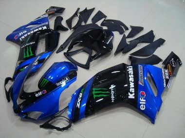 ABS 2007-2008 Blue Monster Kawasaki ZX6R Motorbike Fairings UK