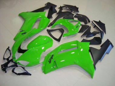 ABS 2007-2008 Green Matte Black Kawasaki ZX6R Motorcycle Fairing UK