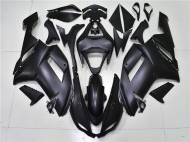 ABS 2007-2008 Matte Black Kawasaki ZX6R Bike Fairing Kit UK