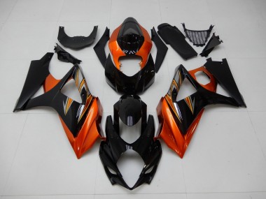 ABS 2007-2008 Orange Black Suzuki GSXR 1000 K7 Motor Fairings UK