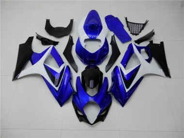 ABS 2007-2008 Blue White Black Suzuki GSXR 1000 K7 Motorcylce Fairings UK