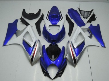 ABS 2007-2008 Blue White Suzuki GSXR 1000 K7 Motorcycle Fairings UK