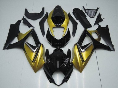 ABS 2007-2008 Gold Black Suzuki GSXR 1000 K7 Motorbike Fairing UK