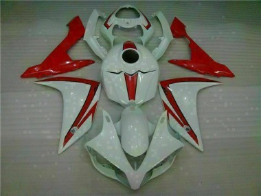 ABS 2007-2008 White Red Yamaha YZF R1 Motorbike Fairing UK