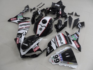 ABS 2007-2008 Black White Stickers Packs Yamaha YZF R1 Motorcycle Fairings Kit UK