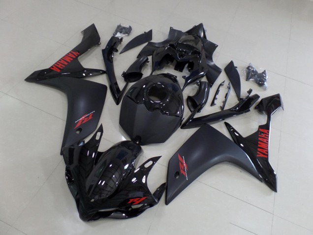 ABS 2007-2008 Matte Black Red Yamaha YZF R1 Motorbike Fairing UK