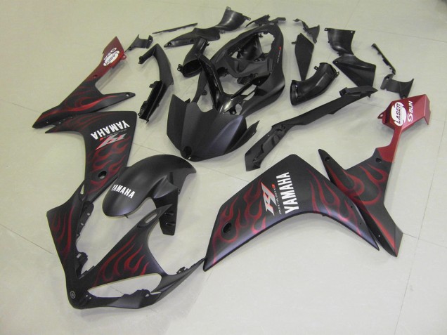 ABS 2007-2008 Matte Red Flame Yamaha YZF R1 Motor Bike Fairings UK