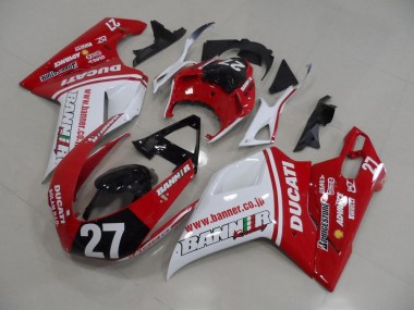 ABS 2007-2014 Banner 27 Ducati 848 1098 1198 Motorcycle Fairings Kits UK