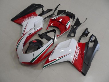 ABS 2007-2014 Red White Ducati 848 1098 1198 Replacement Motorcycle Fairings UK